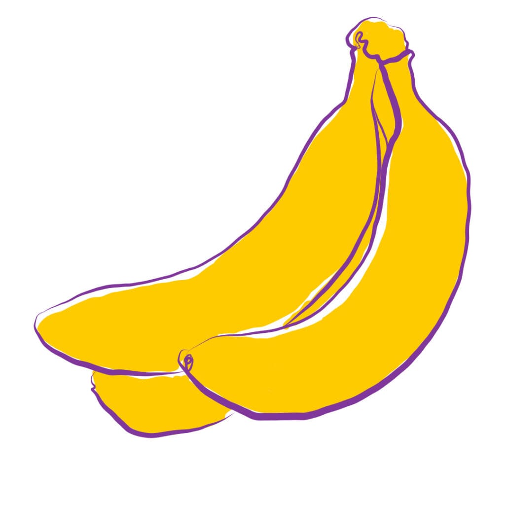 Reilu kauppa kuvitus julkaisu ilove creative illustration banaani